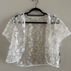 Eliza J Womens Short Sleeve Shrug